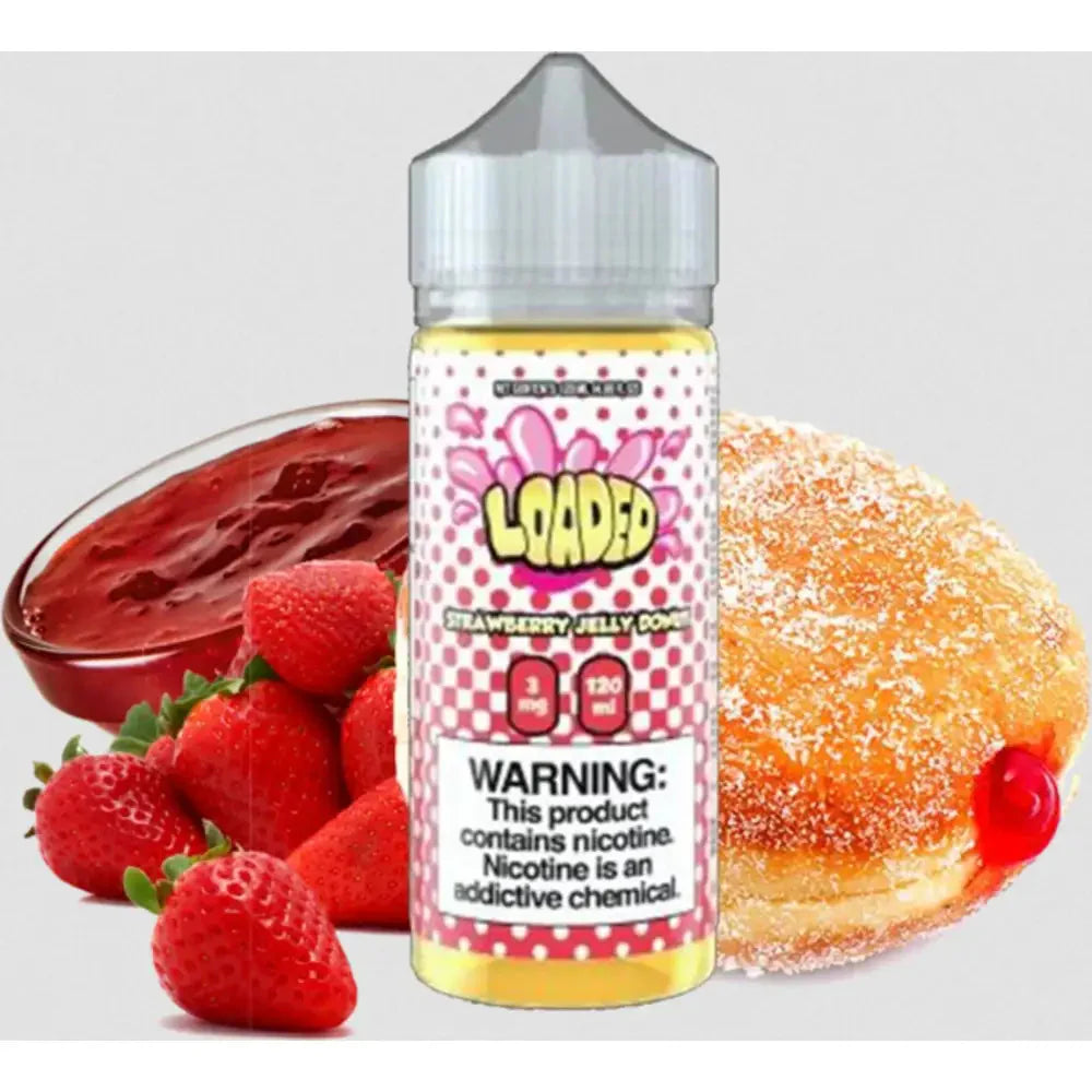 LOADED E-LIQUID STRAWBERRY JELLY DONUT - 120ML - Vape Land