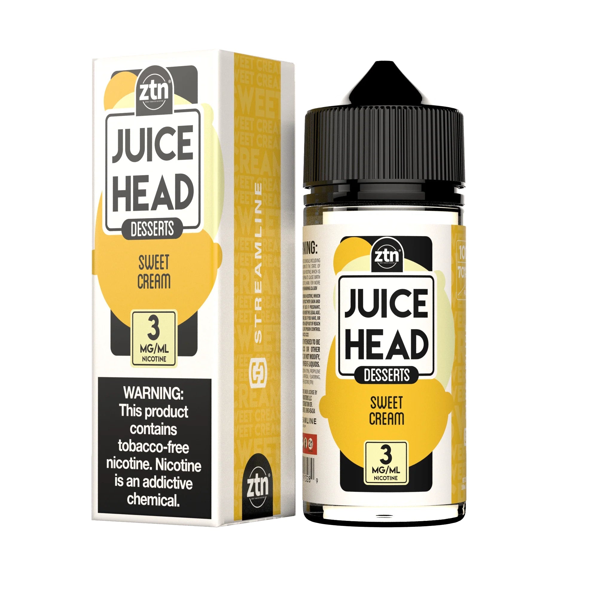 JUICE HEAD E-LIQUID SWEET CREAM - 100ML - Vape Land