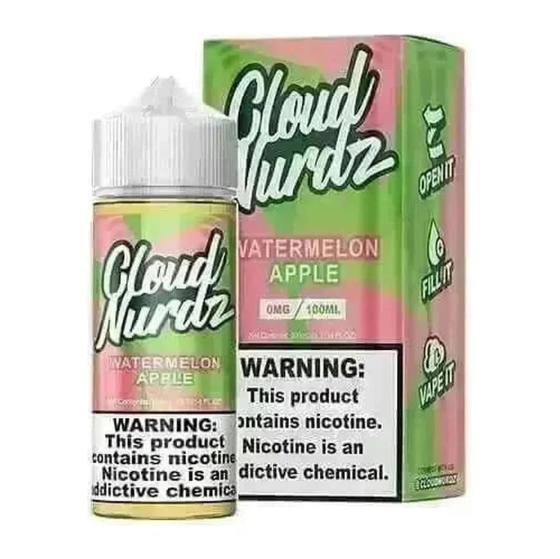 CLOUD NURDZ E-LIQUID WATERMELON APPLE - 100ML - Vape Land