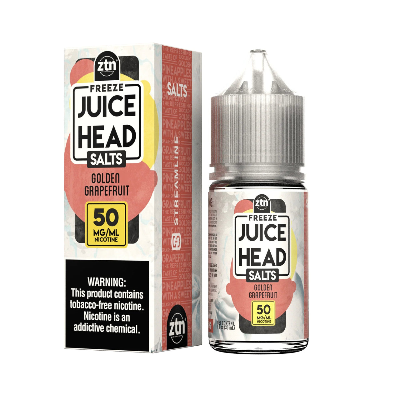 JUICE HEAD SALT GOLDEN GRAPEFRUIT FREEZE ZTN - 30ML - Vape Land