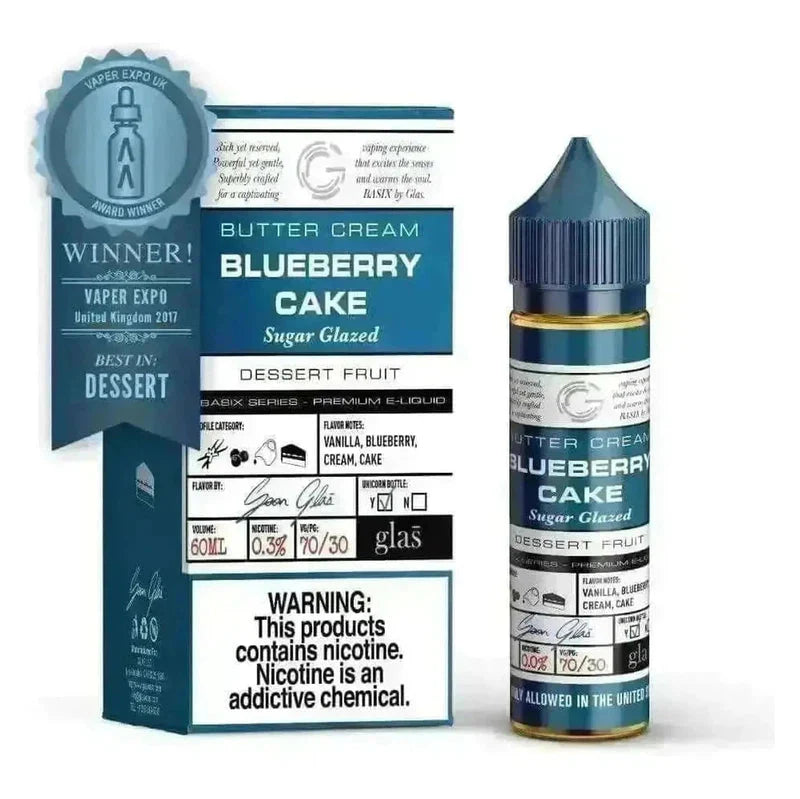 GLAS BASIX E-LIQUID BLUEBERRY CAKE - 60ML - Vape Land