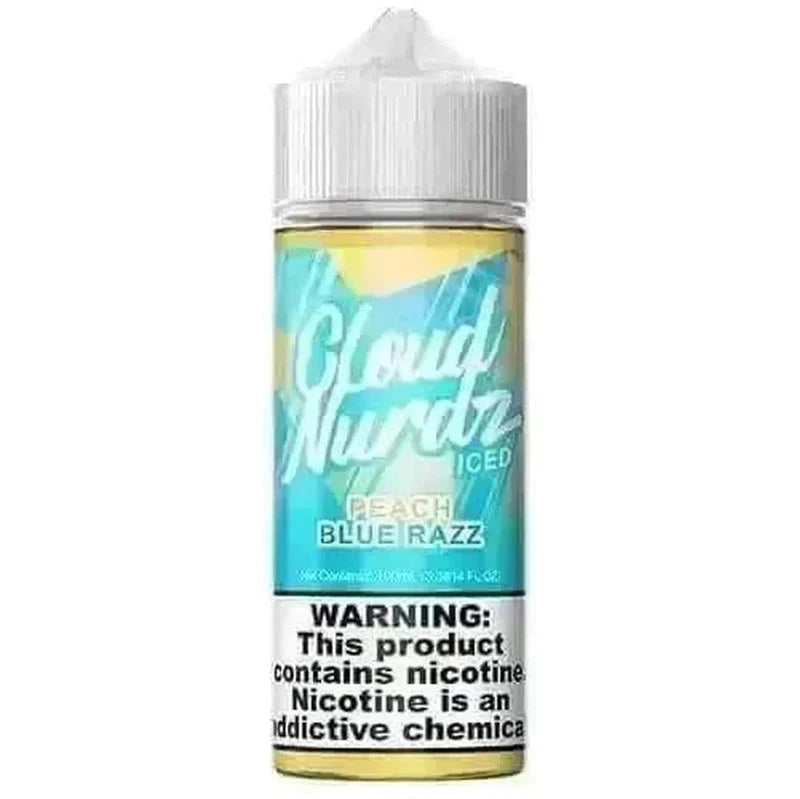 CLOUD NURDZ E-LIQUID PEACH BLUE RAZZ ICED - 100ML - Vape Land