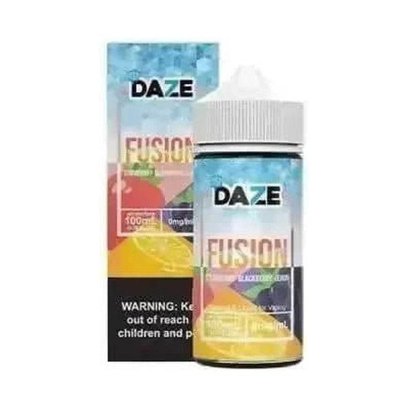 7DAZE E-LIQUID FUSION ICED STRAWBERRY BLACKBERRY LEMON - 100ML - Vape Land