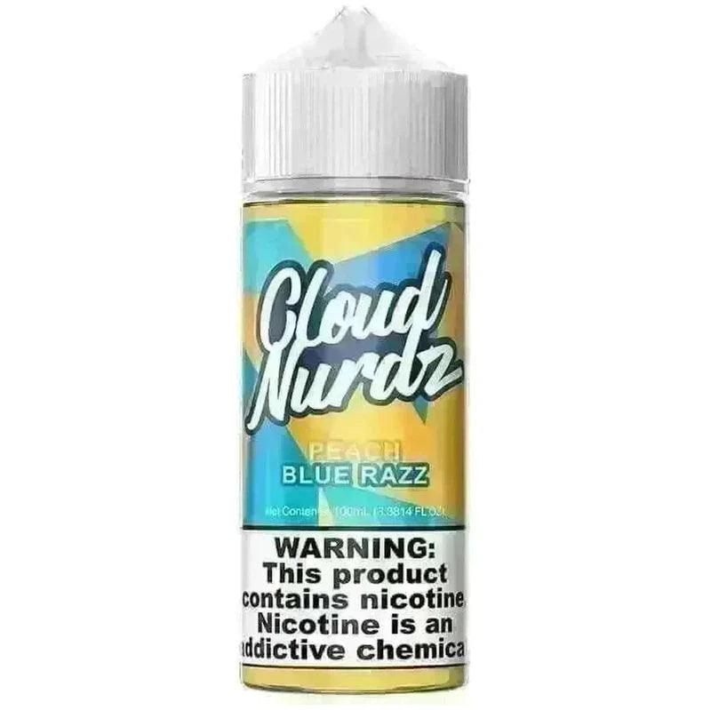 CLOUD NURDZ E-LIQUID PEACH BLUE RAZZ - 100ML - Vape Land