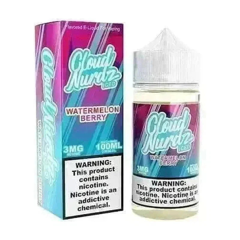 CLOUD NURDZ E-LIQUID WATERMELON BERRY ICED - 100ML - Vape Land