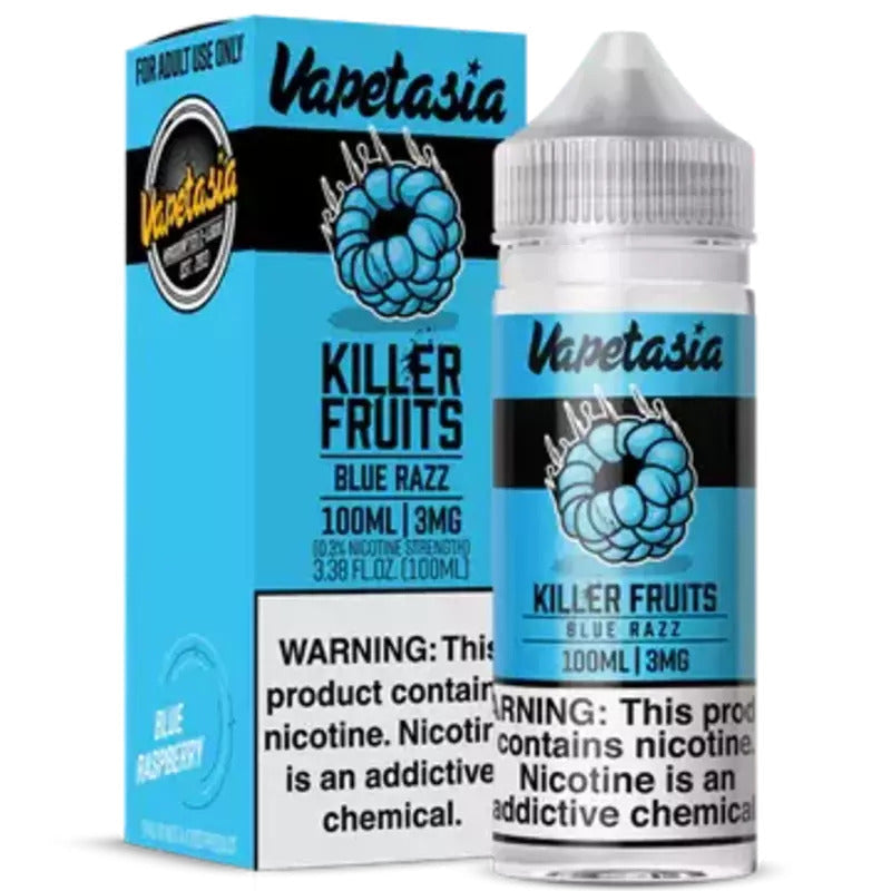 VAPETASIA E-LIQUID TFN KILLER FRUITS BLUE RAZZ - 100ML - Vape Land