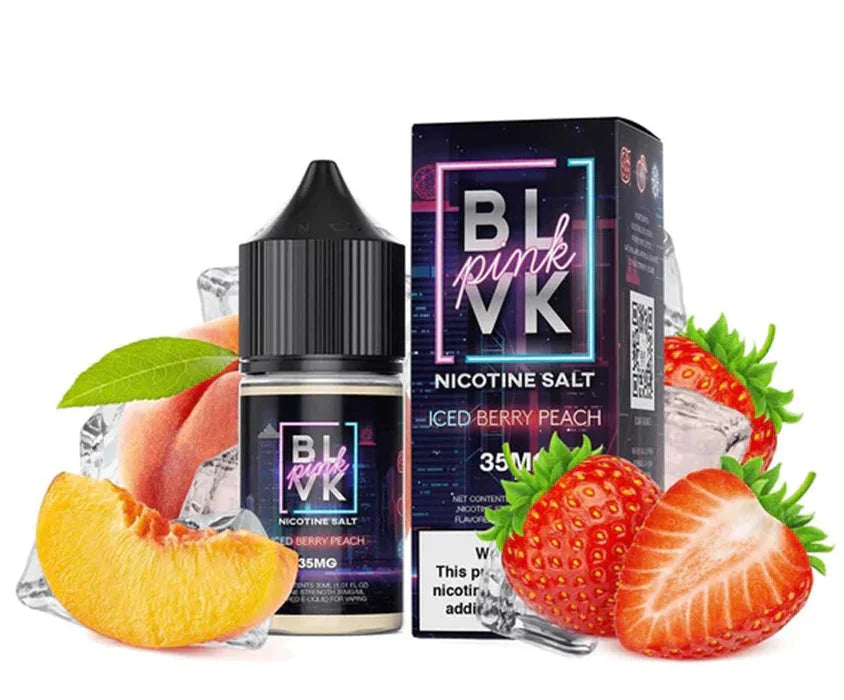 BLVK SALT PINK SERIES ICED BERRY PEACH - 30ML - Vape Land