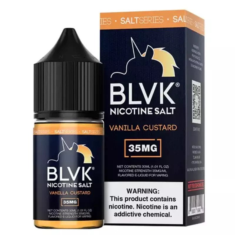 BLVK Nicotine Salt - Vanilla Custard Ejuice - 30ml - Vape Land