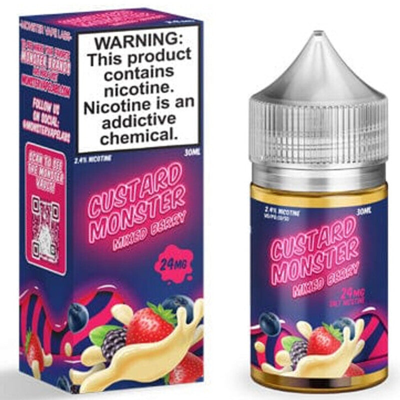 CUSTARD MONSTER SALT MIXED BERRY - 30ML - Vape Land