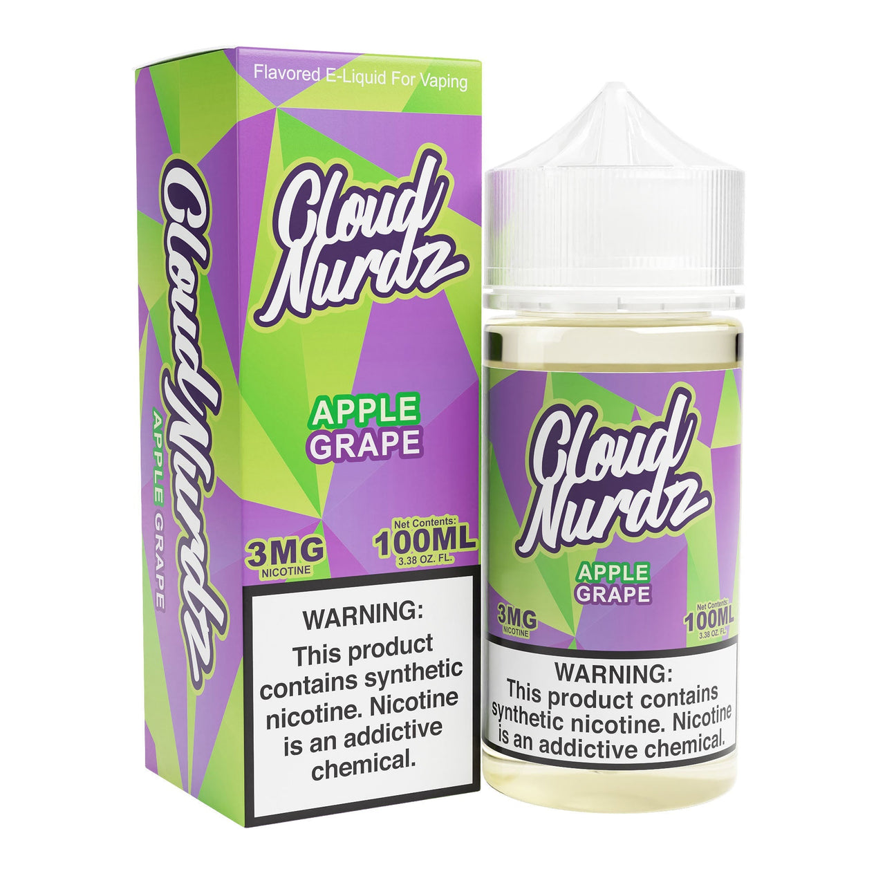 CLOUD NURDZ E-LIQUID GRAPE APPLE - 100ML - Vape Land