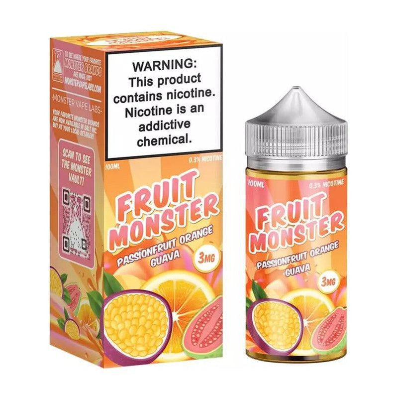 FRUIT MONSTER E-LIQUID PASSIONFRUIT ORANGE GUAVA - 100ML - Vape Land