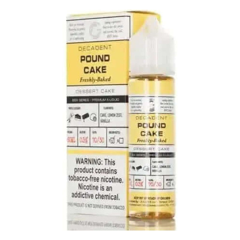 GLAS BASIX E-LIQUID POUND CAKE - 60ML - Vape Land