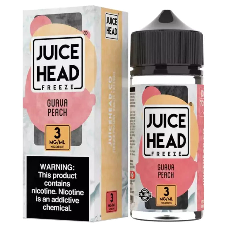 JUICE HEAD E-LIQUID GUAVA PEACH FREEZE - 100ML - Vape Land