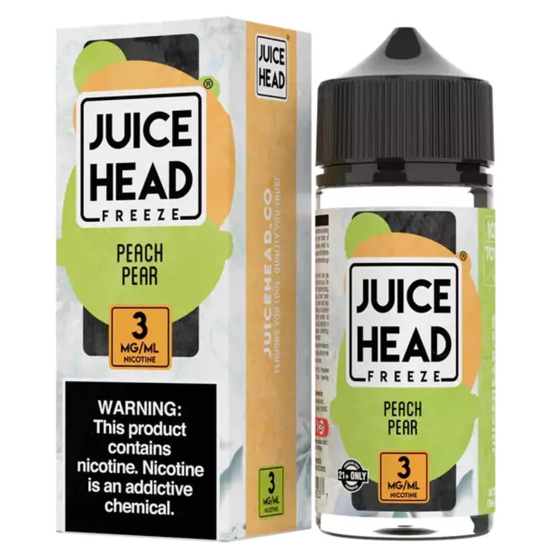 JUICE HEAD E-LIQUID PEACH PEAR FREEZE - 100ML - Vape Land