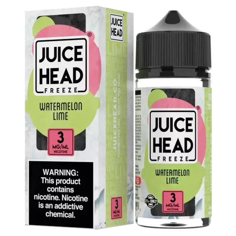 JUICE HEAD E-LIQUID WATERMELON LIME FREEZE - 100ML - Vape Land