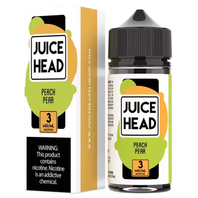 JUICE HEAD E-LIQUID PEACH PEAR - 100ML - Vape Land