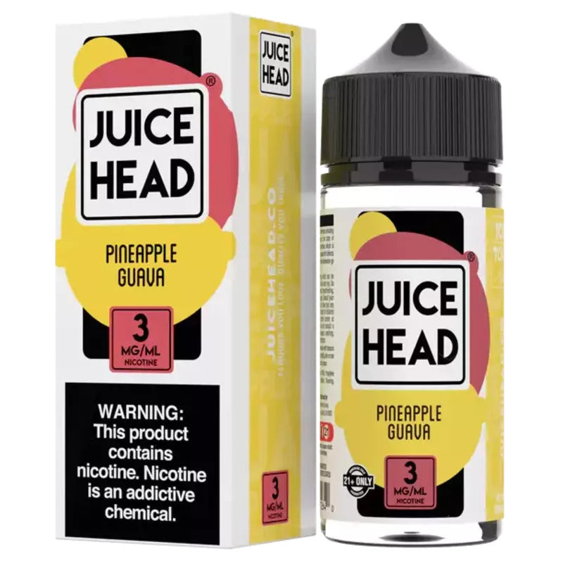 JUICE HEAD E-LIQUID PINEAPPLE GUAVA - 100ML - Vape Land