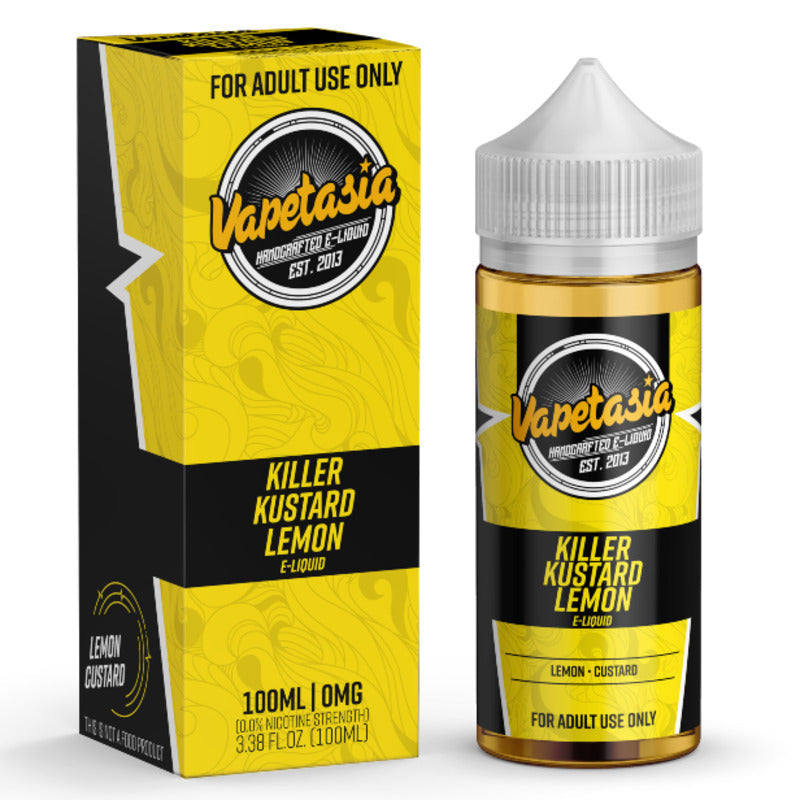 VAPETASIA E-LIQUID KILLER KUSTARD LEMON - 100ML - Vape Land