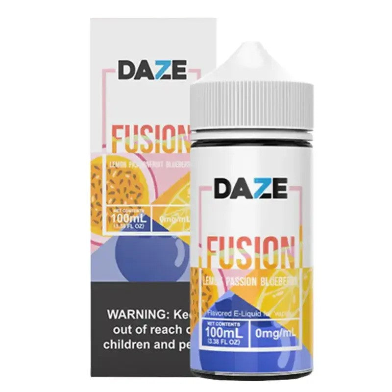 7DAZE E-Liquid: Fusion Lemon Passionfruit Blueberry - 100ML