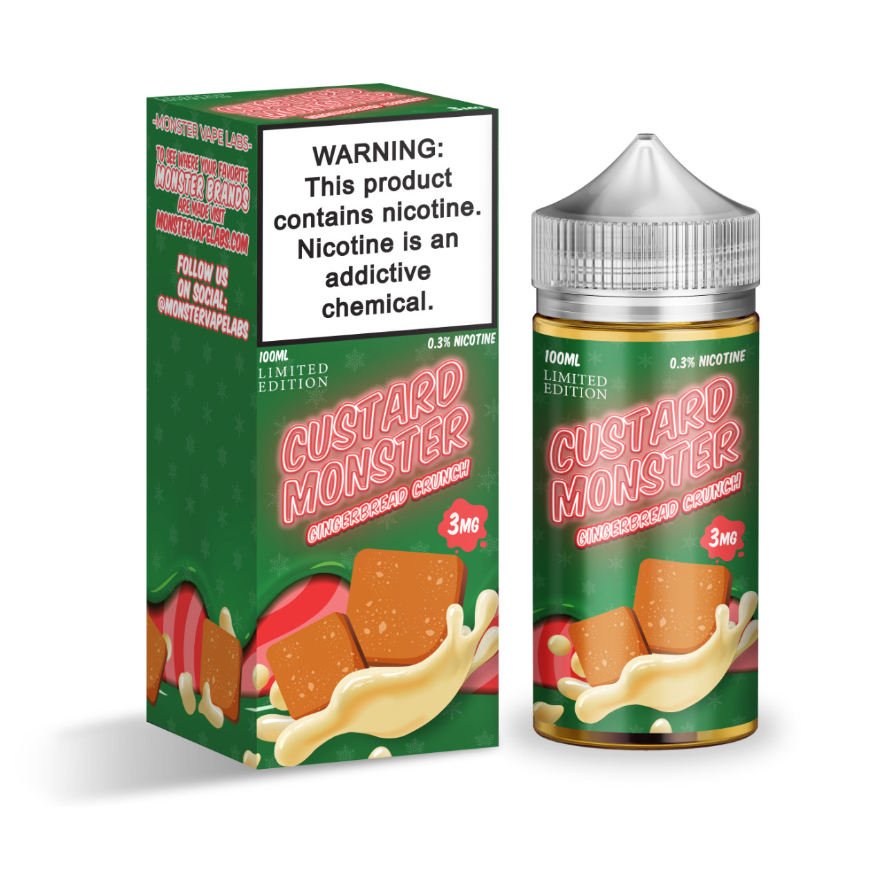 CUSTARD MONSTER E-LIQUID GINGERBREAD CRUNCH - 100ML