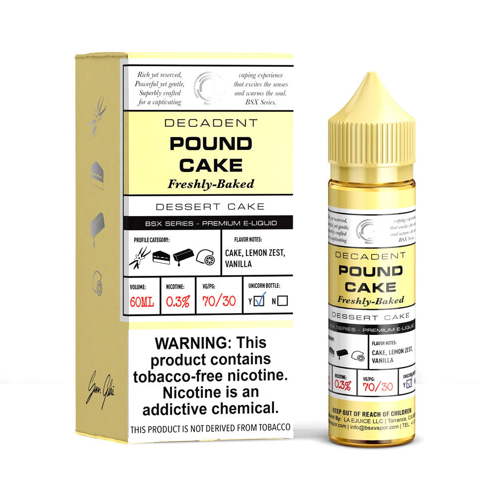 GLAS BASIX E-LIQUID POUND CAKE - 60ML - Vape Land