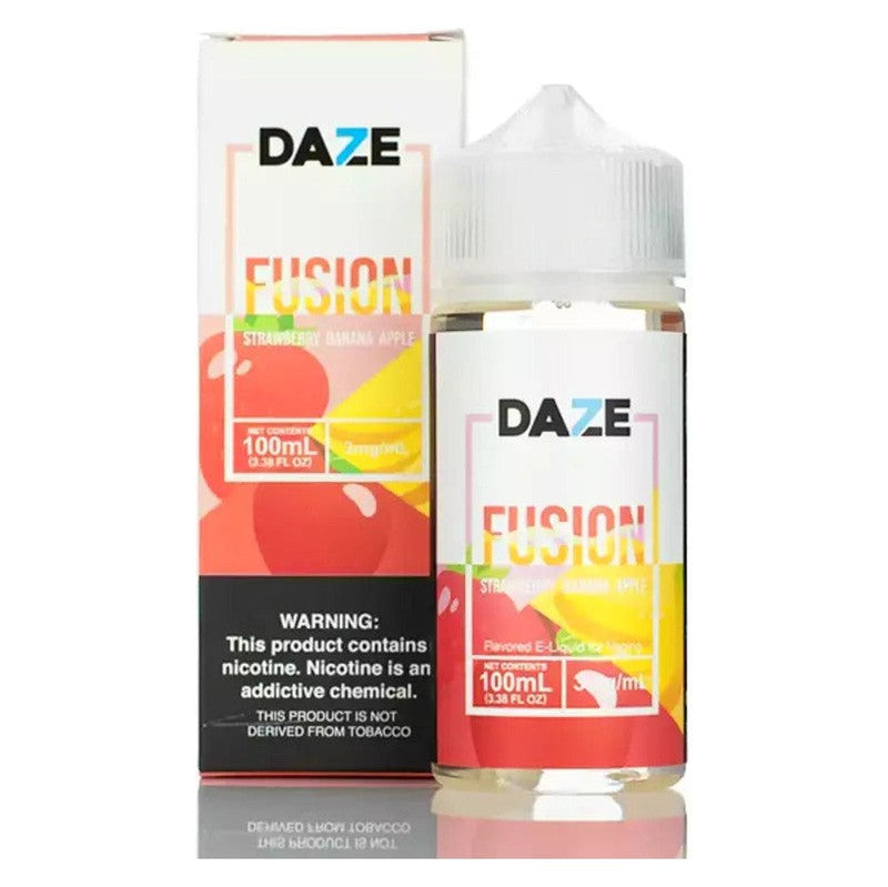 7DAZE E-LIQUID FUSION STRAWBERRY BANANA APPLE - 100ML - Vape Land