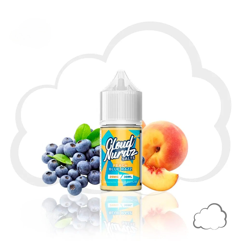 CLOUD NURDZ SALT PEACH BLUE RAZZ - 30ML - Vape Land