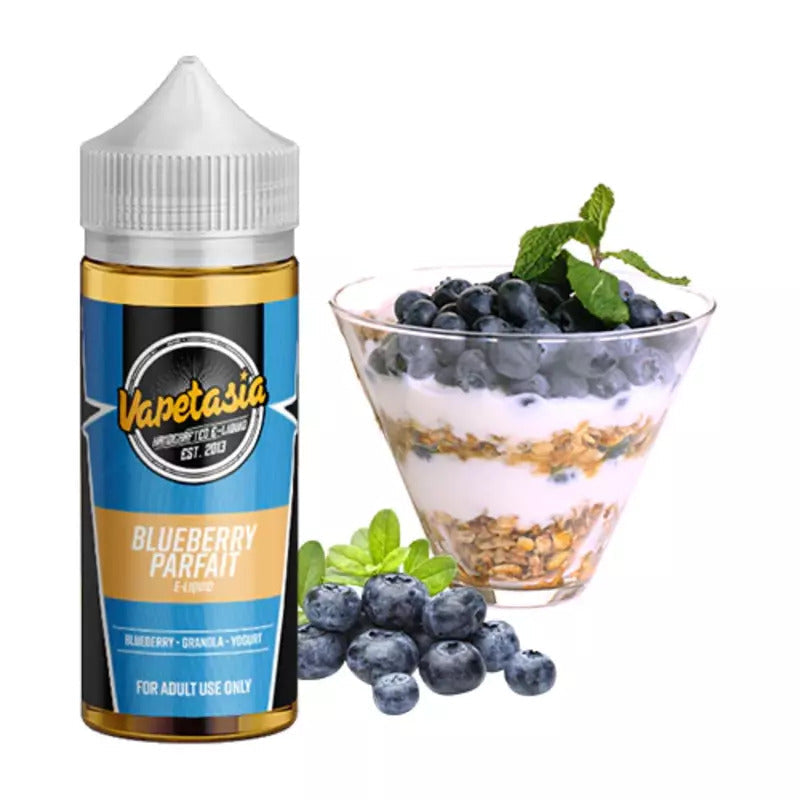 VAPETASIA E-LIQUID BLUEBERRY PARFAIT - 100ML - Vape Land