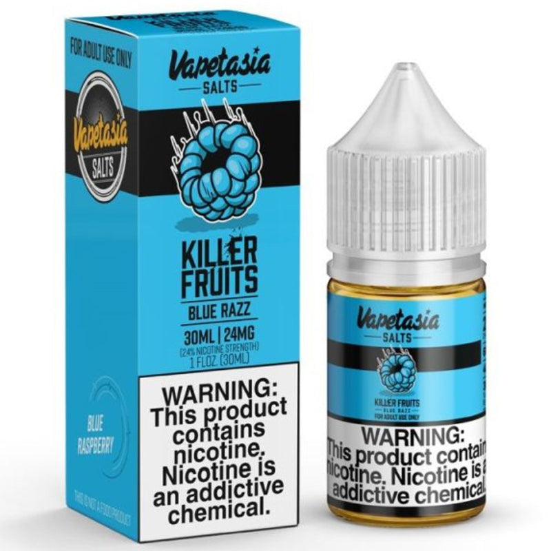 VAPETASIA SALT KILLER FRUITS BLUE RAZZ - 30ML - Vape Land