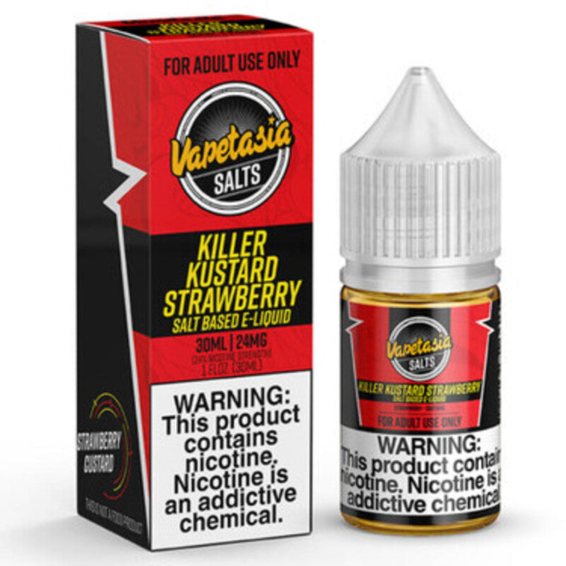 VAPETASIA SALT KILLER KUSTARD STRAWBERRY - 30ML - Vape Land