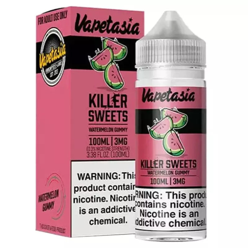 VAPETASIA E-LIQUID KILLER SWEETS WATERMELON GUMMY - 100ML - Vape Land