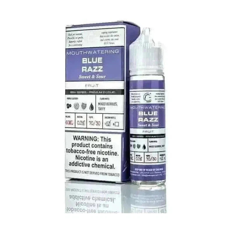 GLAS BASIX E-LIQUID BLUE RAZZ - 60ML - Vape Land