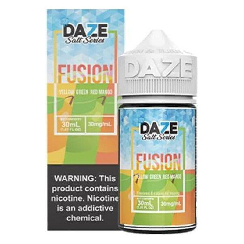 7DAZE SALTS FUSION ICED YELLOW GREEN RED MANGO - 30ML - Vape Land