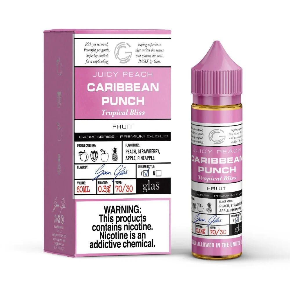 GLAS BASIX E-LIQUID CARIBBEAN PUNCH - 60ML - Vape Land