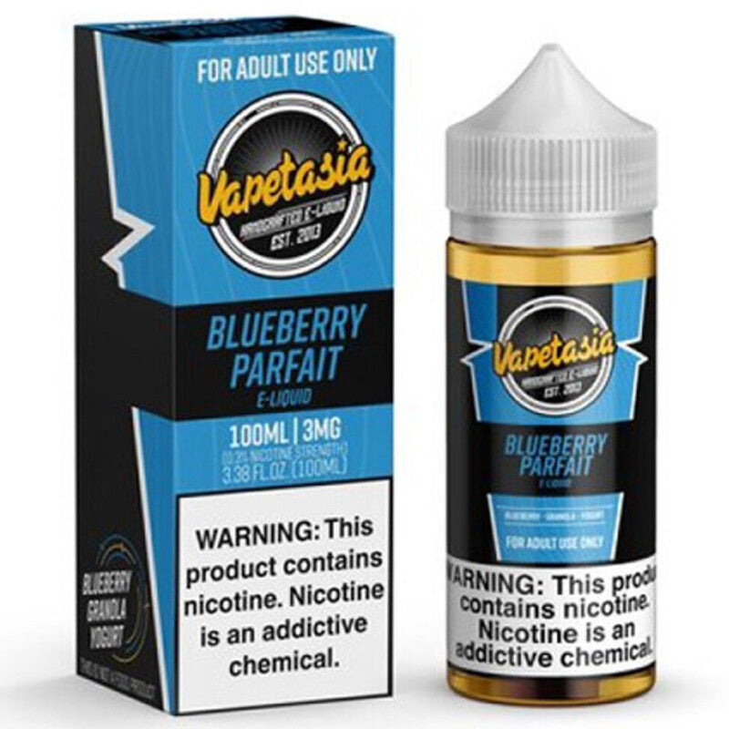 VAPETASIA E-LIQUID BLUEBERRY PARFAIT - 100ML - Vape Land