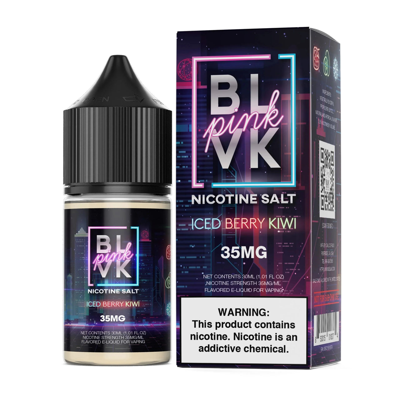 BLVK SALT PINK SERIES ICED BERRY KIWI - 30ML - Vape Land