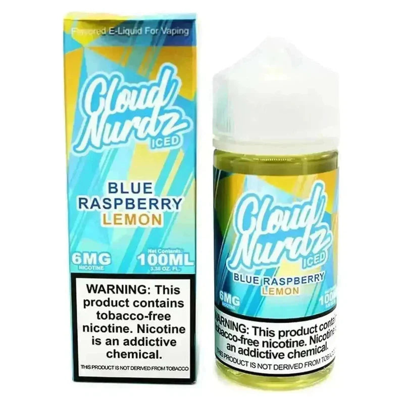 CLOUD NURDZ E-LIQUID BLUE RASPBERRY LEMON ICED - 100ML - Vape Land