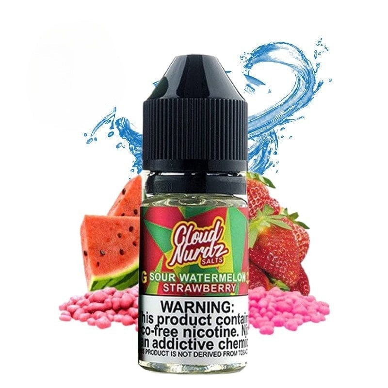 CLOUD NURDZ SALT SOUR WATERMELON STRAWBERRY ICE TFN - 30ML - Vape Land