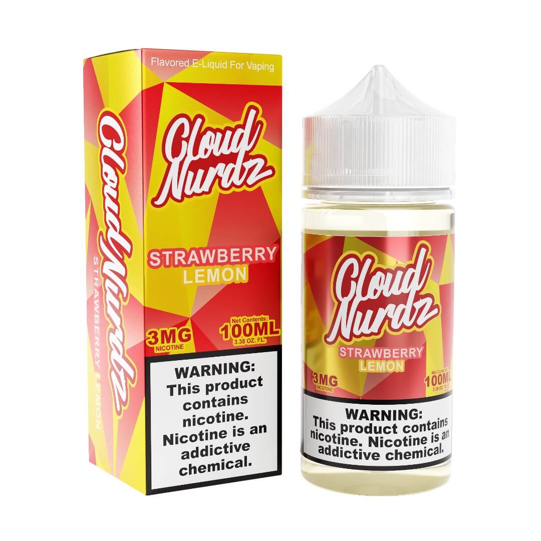 CLOUD NURDZ E-LIQUID STRAWBERRY LEMON - 100ML - Vape Land