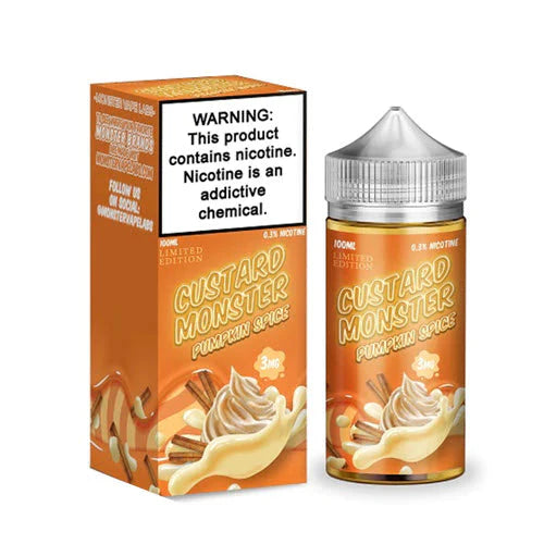 CUSTARD MONSTER E-LIQUID CUSTARD PUMPKIN SPICE - 100ML - Vape Land