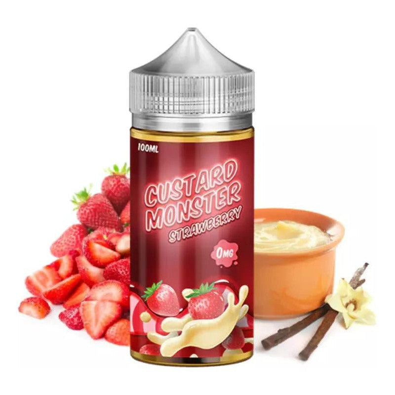 CUSTARD MONSTER E-LIQUID STRAWBERRY - 100ML - Vape Land