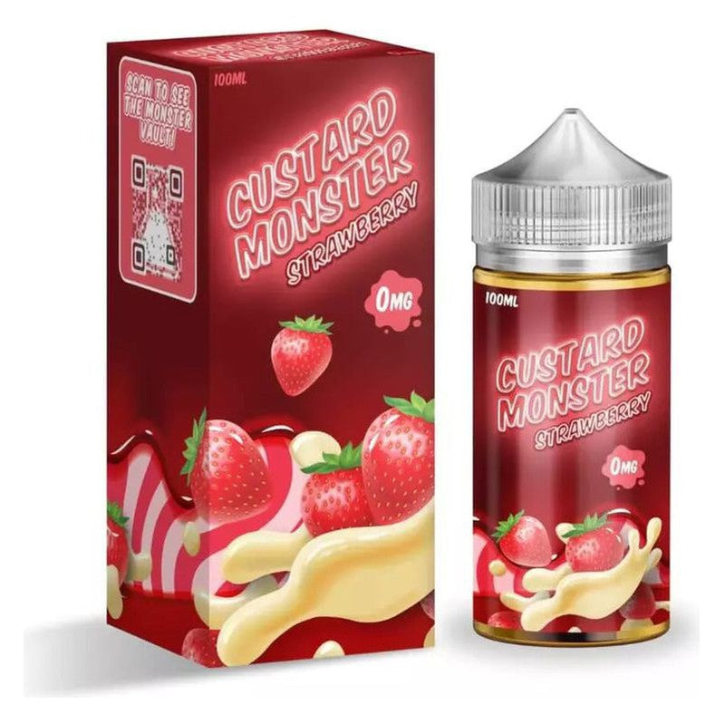 CUSTARD MONSTER E-LIQUID STRAWBERRY - 100ML - Vape Land