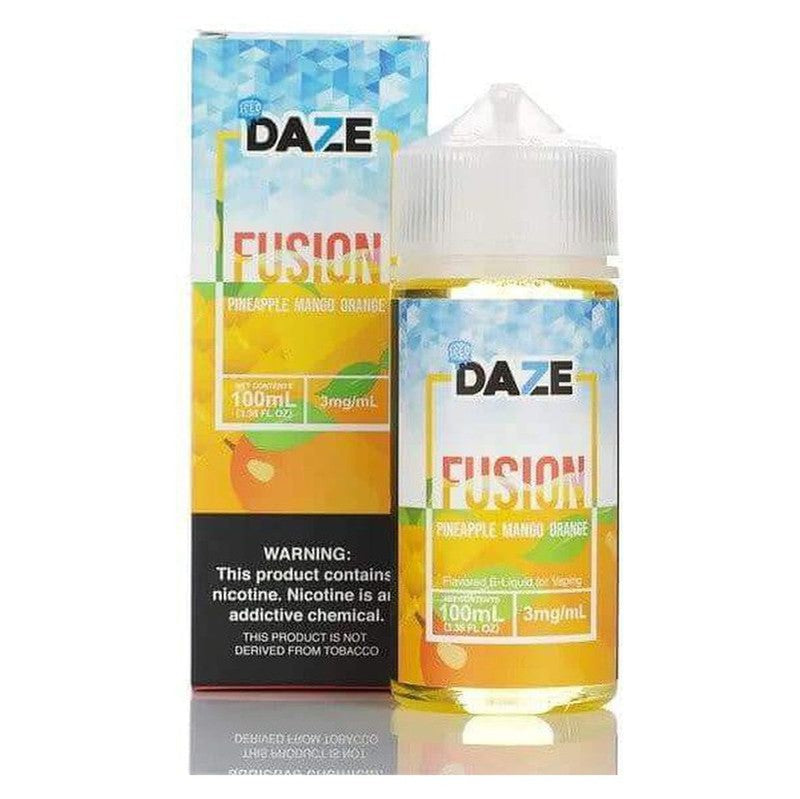 7DAZE E-LIQUID FUSION ICED PINEAPPLE MANGO ORANGE - 100ML - Vape Land