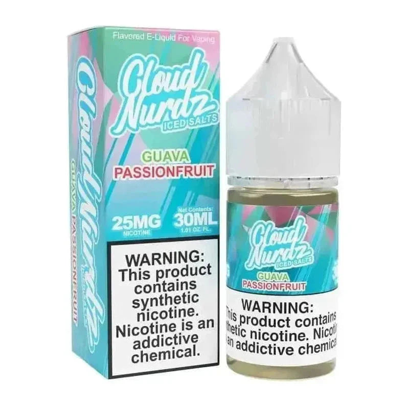 CLOUD NURDZ SALT ICED GUAVA PASSIONFRUIT - 30ML - Vape Land