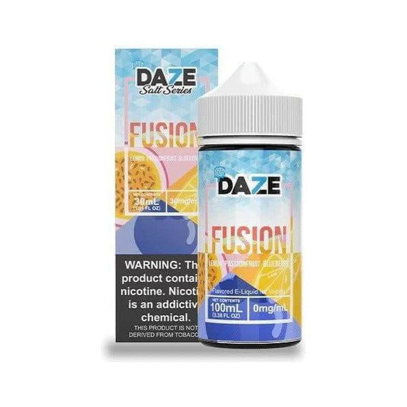 7DAZE E-LIQUID FUSION ICED LEMON PASSIONFRUIT BLUEBERRY - 100ML - Vape Land