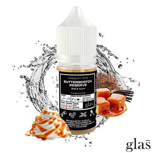 GLAS BASIX SALT BUTTERSCOTCH RESERVE - 30ML - Vape Land