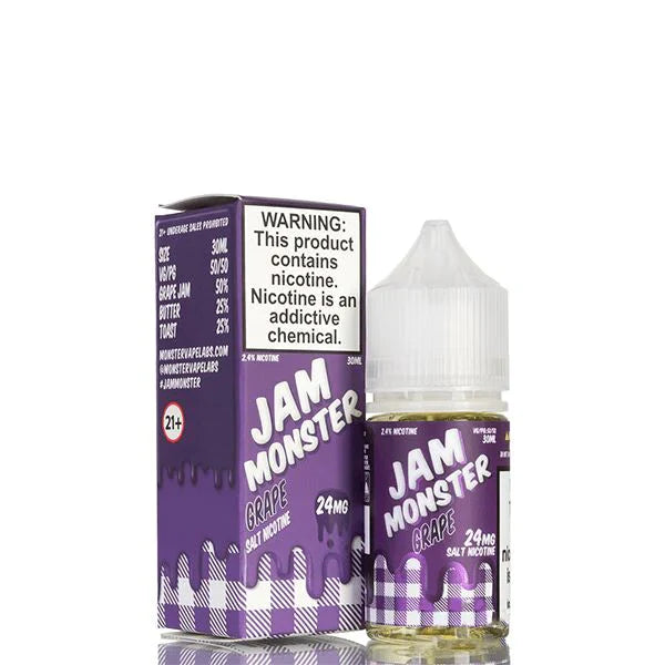 JAM MONSTER SALT GRAPE - 30ML - Vape Land