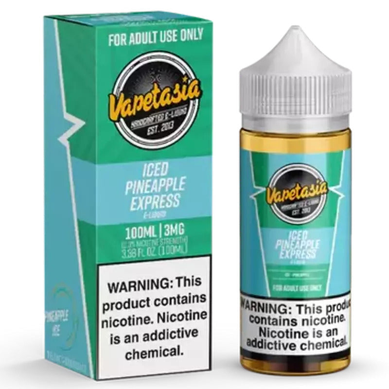 VAPETASIA E-LIQUID PINEAPPLE EXPRESS ICED - 100ML - Vape Land