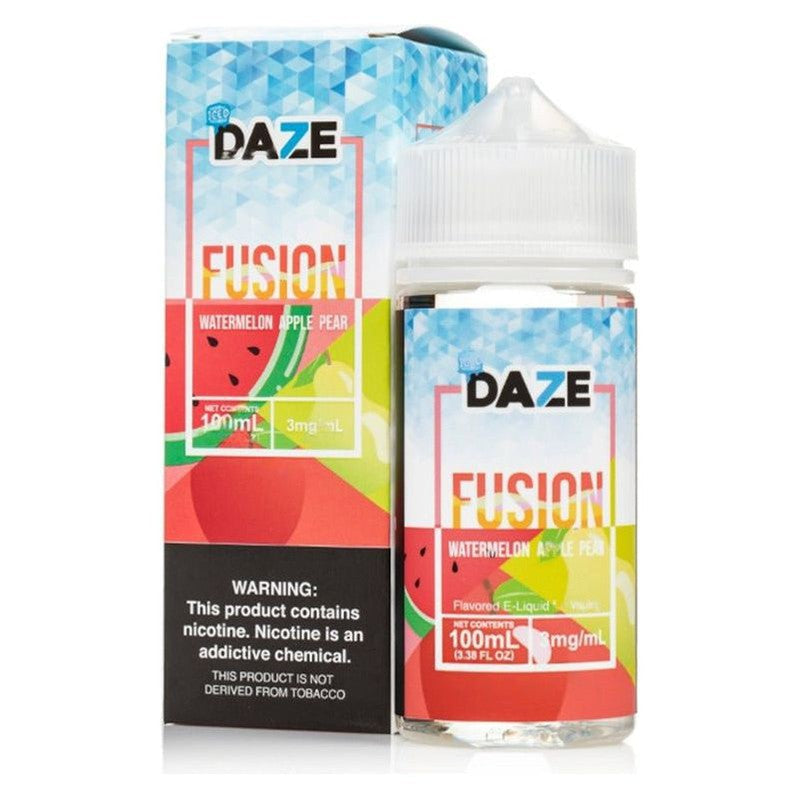 7DAZE E-LIQUID FUSION ICED WATERMELON APPLE PEAR - 100ML - Vape Land