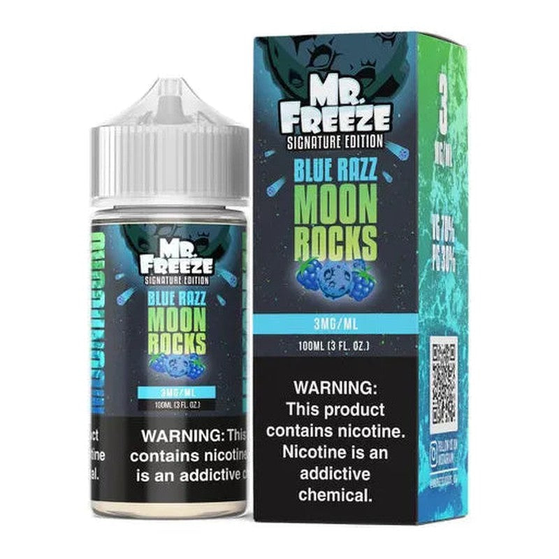 MR FREEZE E-LIQUID BLUE RAZZ MOON ROCKS - 100ML - Vape Land